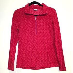 Columbia pink fleece long sleeve pullover jacket - small